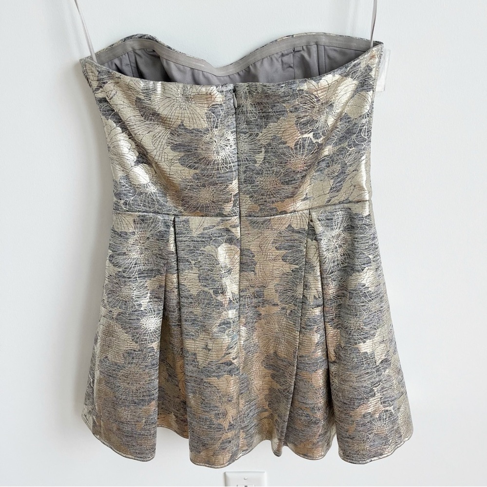 Dress the Population Kiersten Strapless Jacquard Fit & Flare Mini Dress, M - Picture 6 of 14